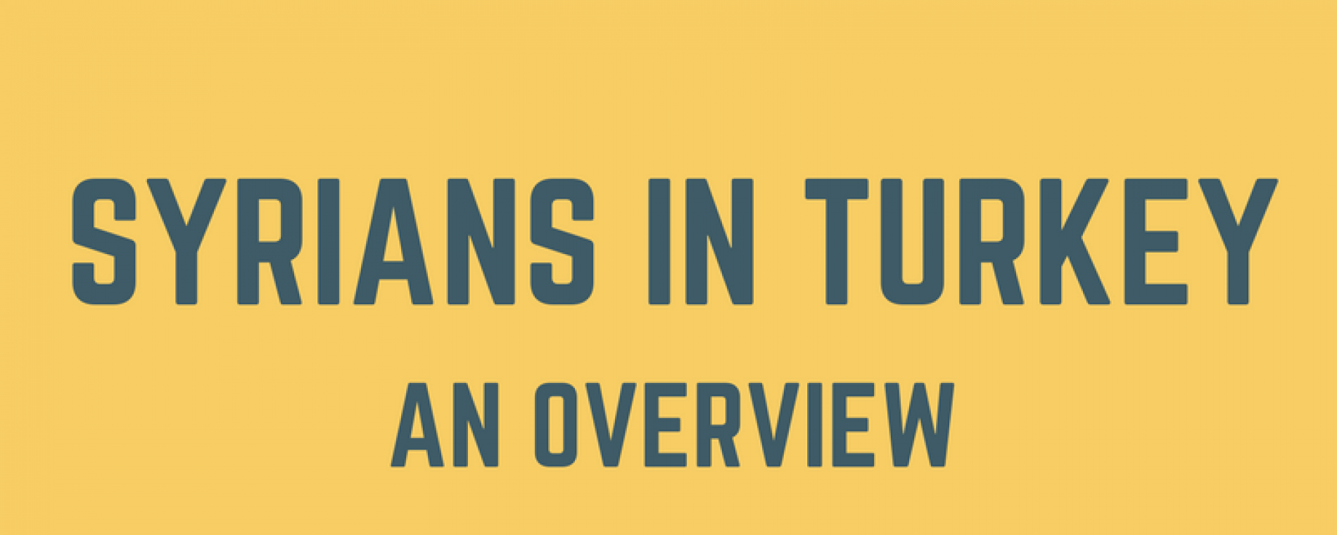 Syrians in Turkey – An Overview